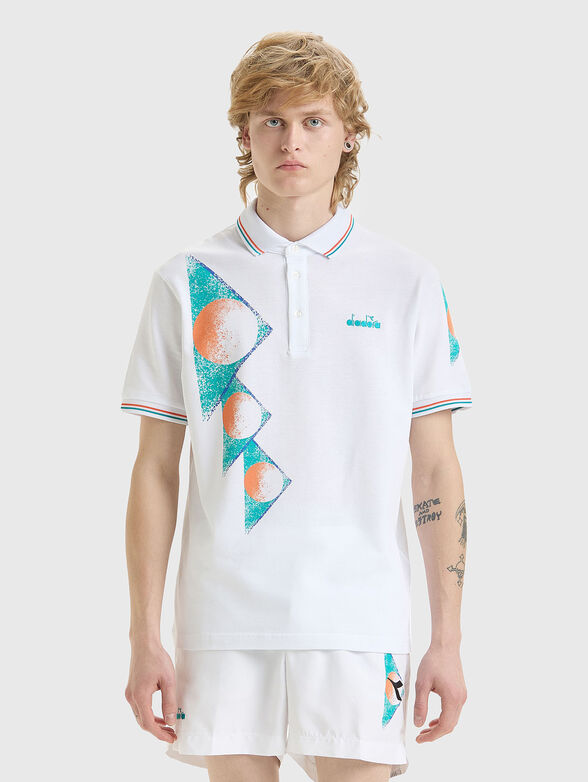 Polo-shirt with print and logo embroidery - 1