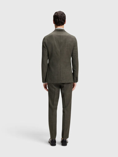 Single-breasted wool and linen jacket - 3
