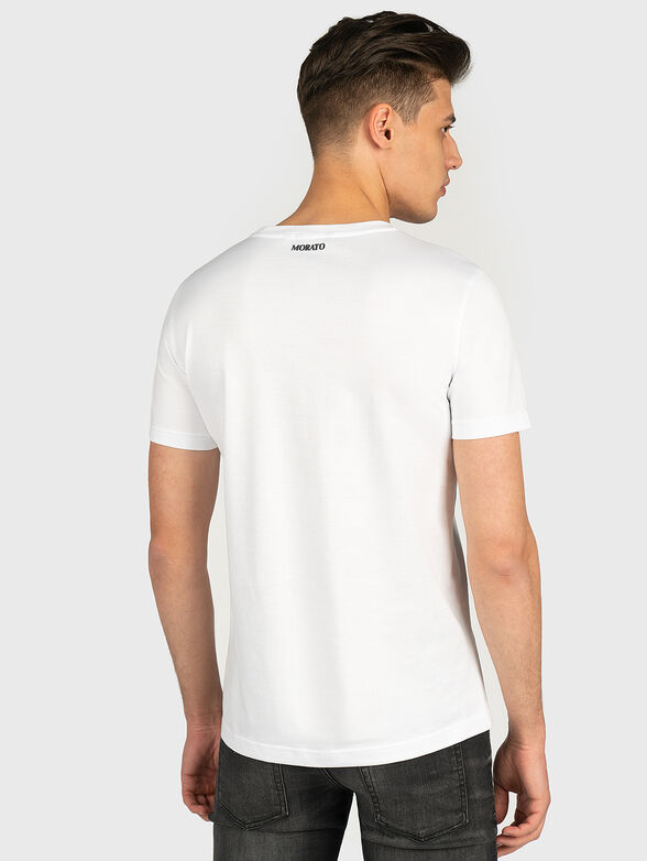 Black t-shirt with tropical print - 3