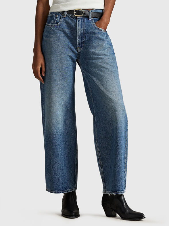 Blue wide-leg jeans - 1