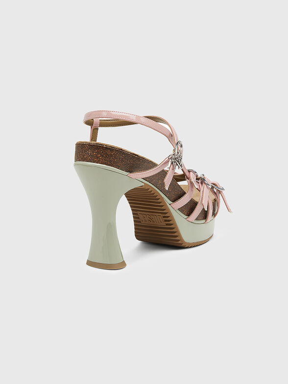 Heeled sandals with buckles - 5