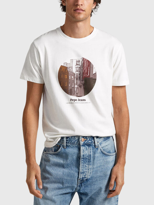 KERVIN cotton T-shirt with print - 1