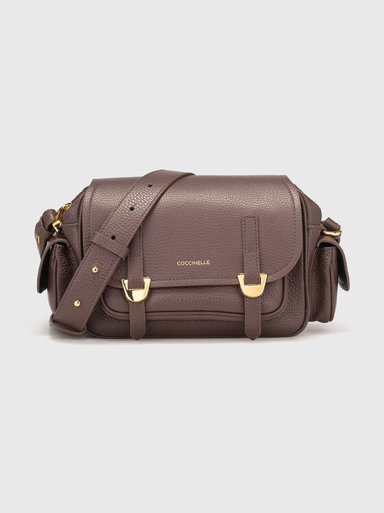 Кожена кросбоди чанта с лого - 1