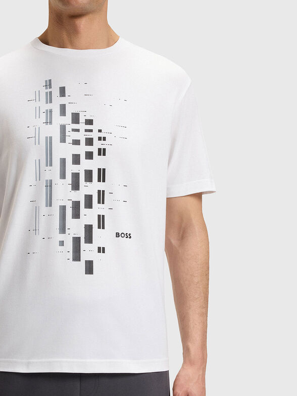 Cotton T-shirt with print - 4