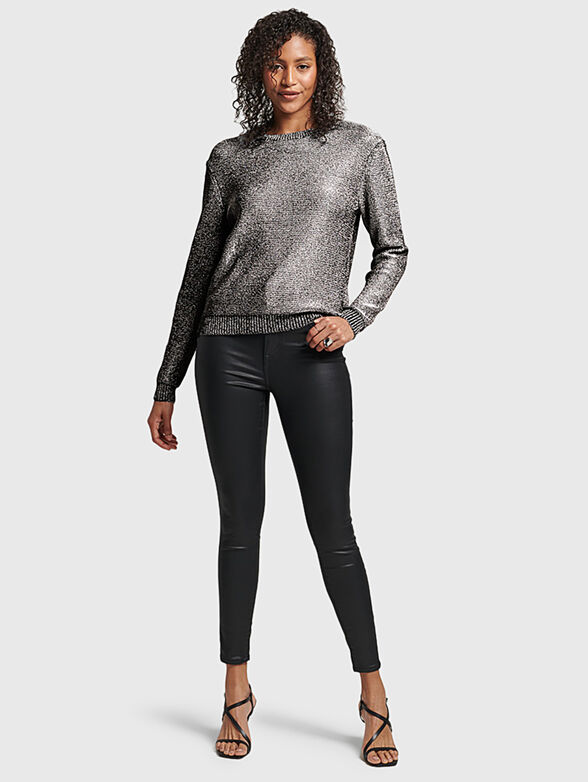 Knitted sweater with metallic effect  - 2