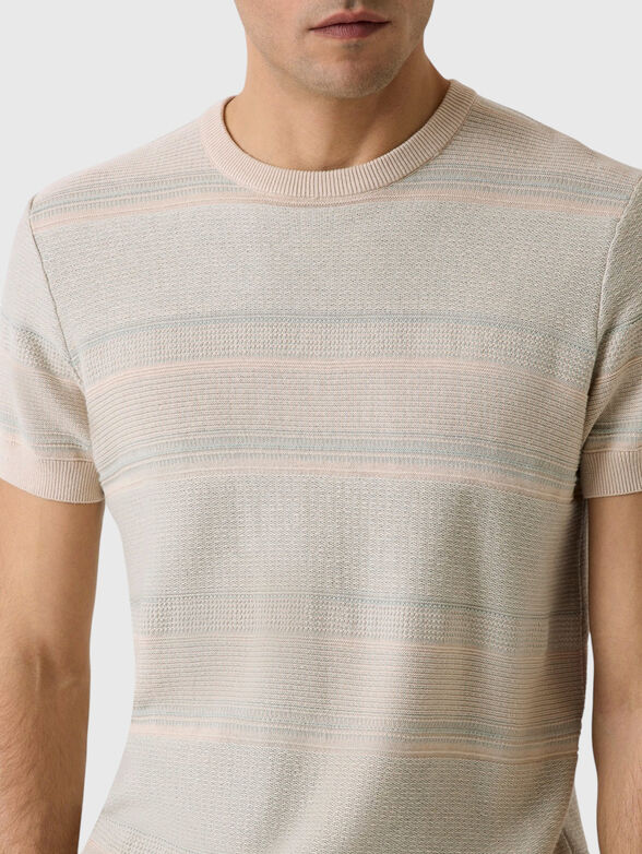 Short-sleeved linen-blend sweater - 4
