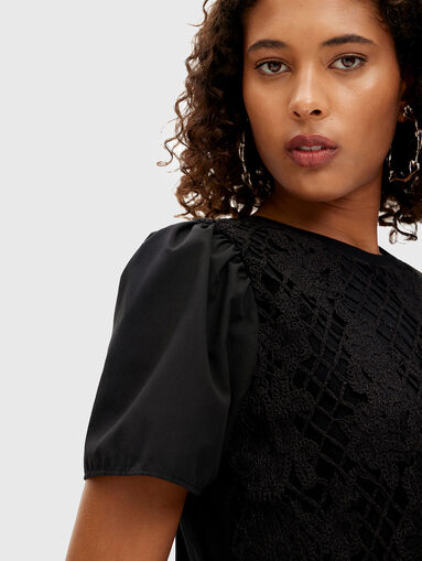 Black cropped top - 4