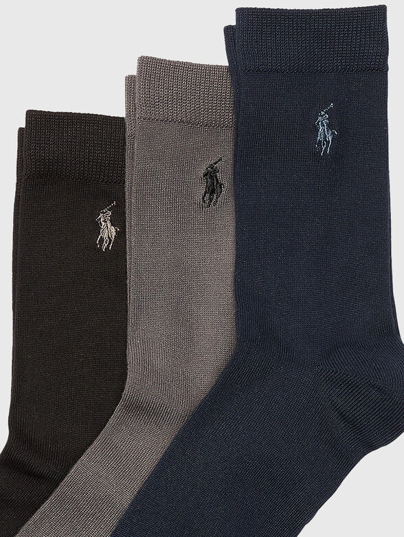 Set of three pairs of socks with logo - 2