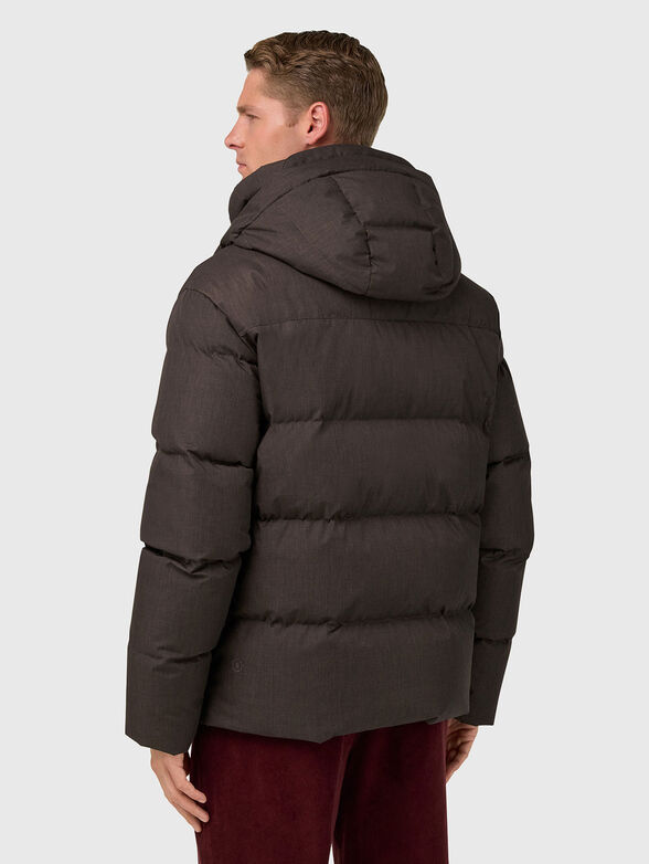 Padded jacket with hood and double zip - 3