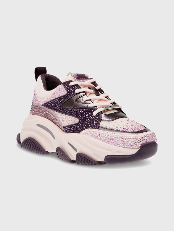 PRIVY sneakers in beige with rhinestones - 2