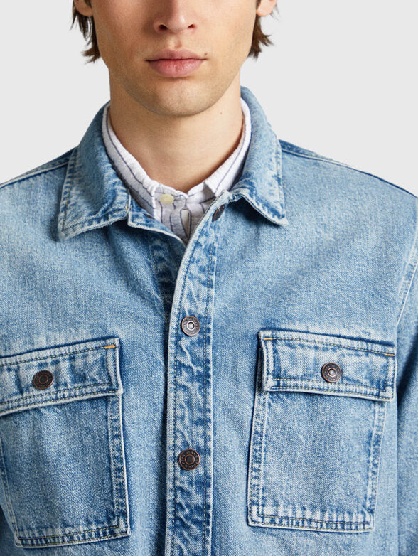 WESTON denim jacket with logo patch - 4