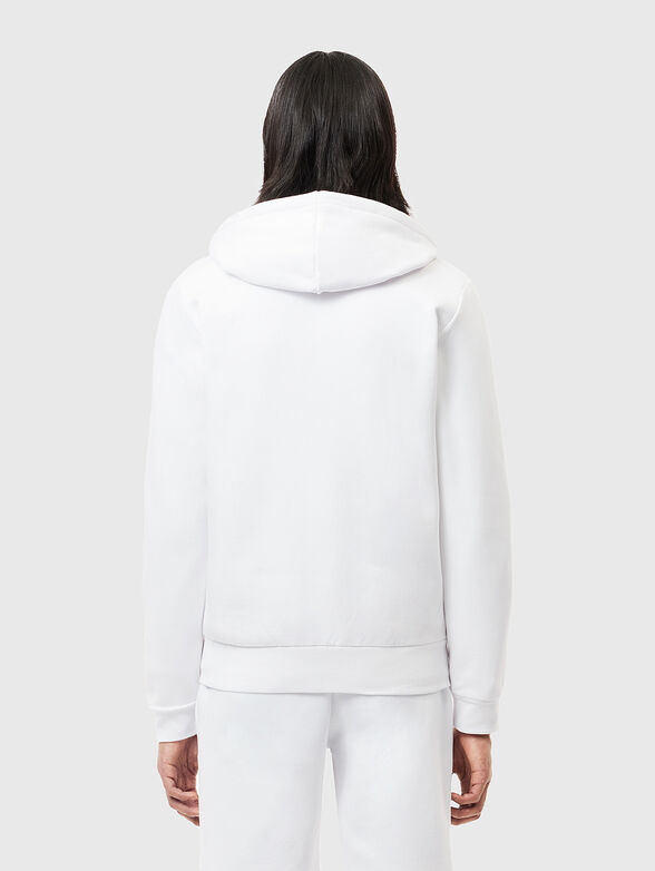 Cotton hooded sweatshirt in blue - 3
