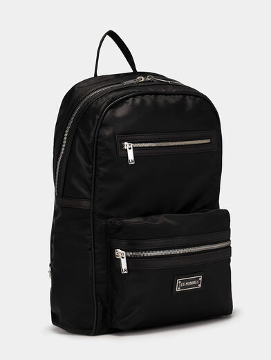Black backpack with logo detail - 2