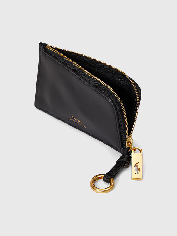 Leather cardholder with logo - 4