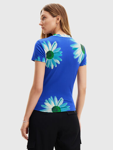 Knitted T-shirt with floral details  - 3