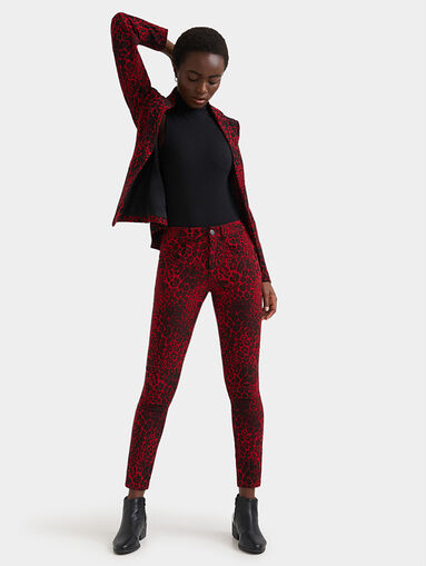 Animal print slim trousers - 5