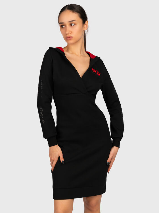 Sweatshirt dress with contrasting details - 1