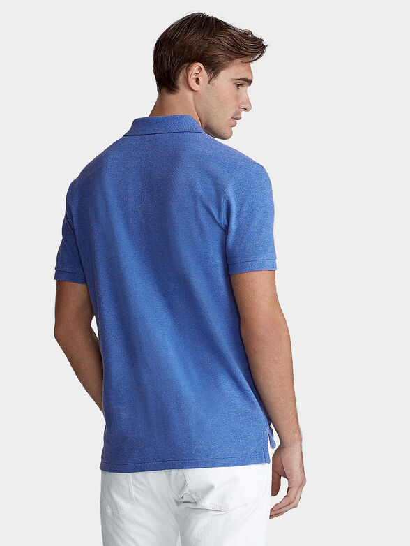 Blue cotton polo-shirt - 2