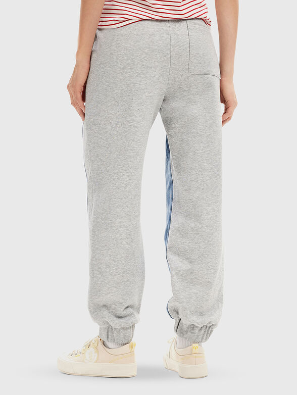 Denim sports trousers with texture   - 2