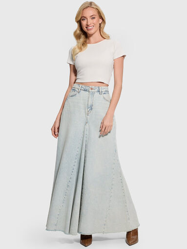 Maxi denim skirt - 4
