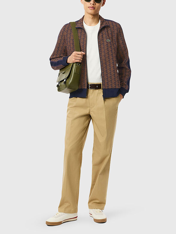 Sweatshirt with monogram print in brown - 2