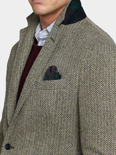 Wool blend jacket in tweed pattern - 5