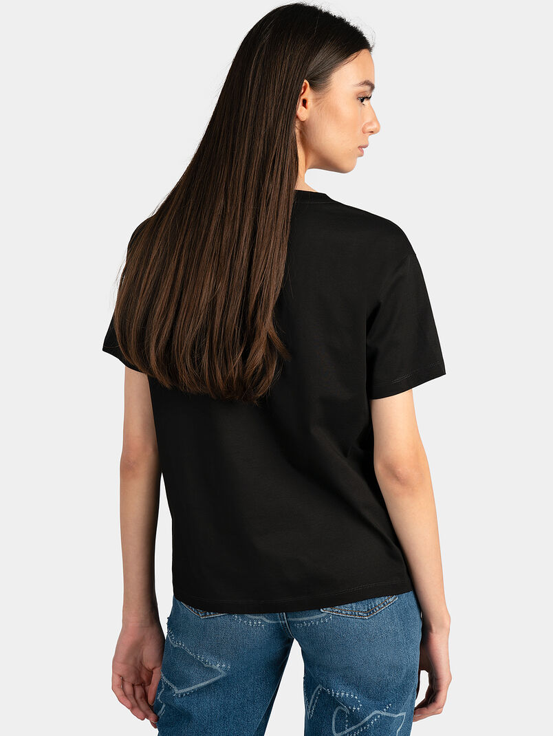 Black cotton t-shirt - 3