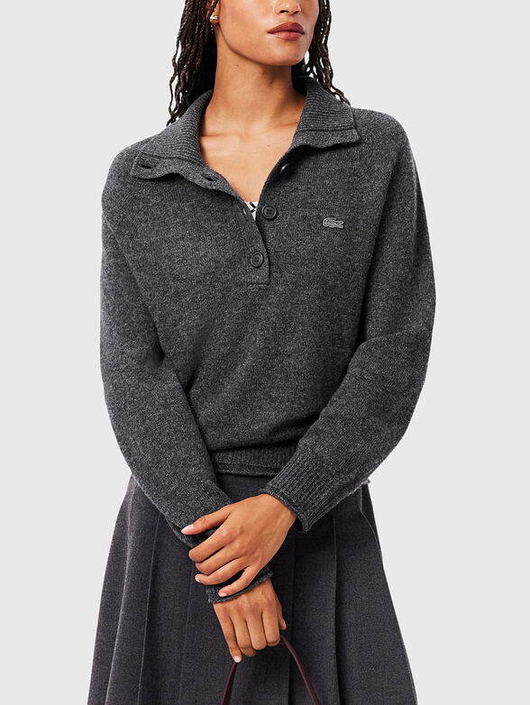 Wool high neck sweater - 1