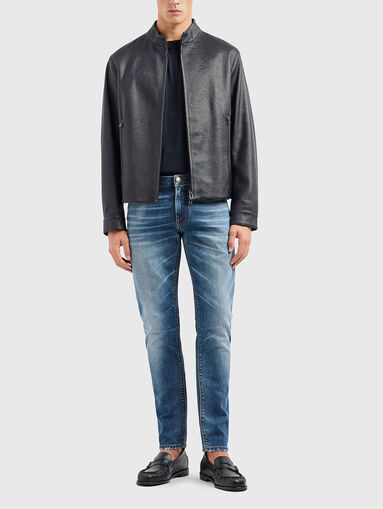 Slim fit washed denim jeans - 5