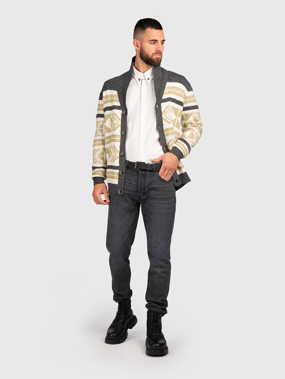 Jacquard button cardigan - 2