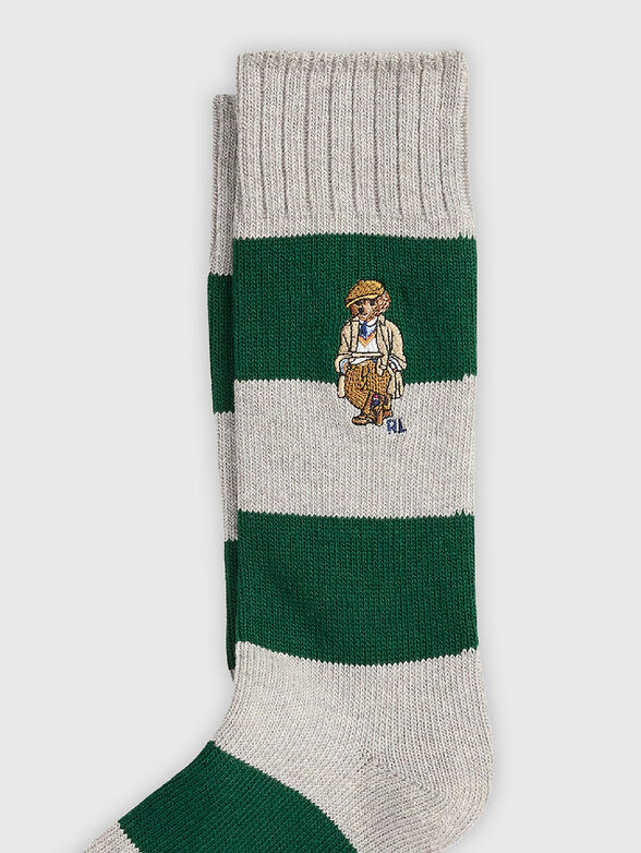 Wool blend socks with Polo Bear logo embroidery - 2