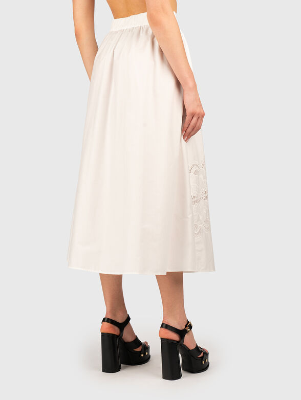 High waisted cotton midi skirt - 2
