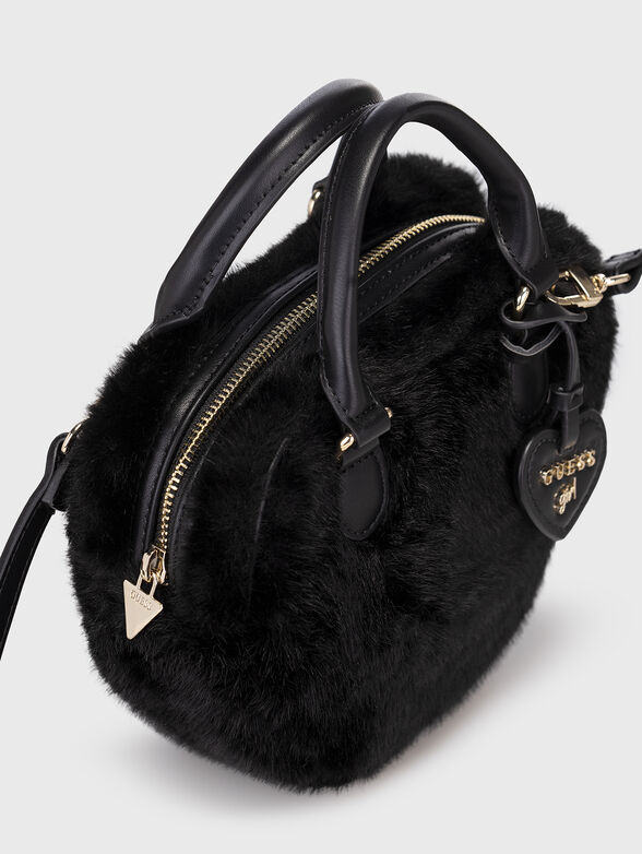 Black crossbody bag in the shape of a heart - 6