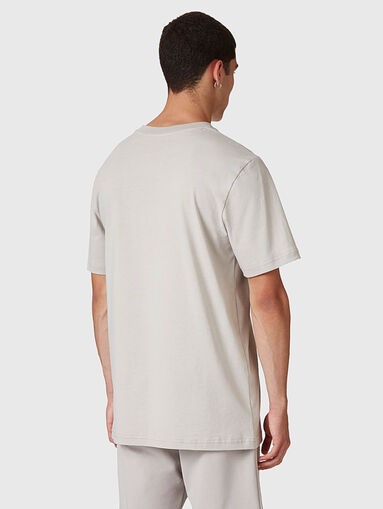 Grey cotton T-shirt with print - 3