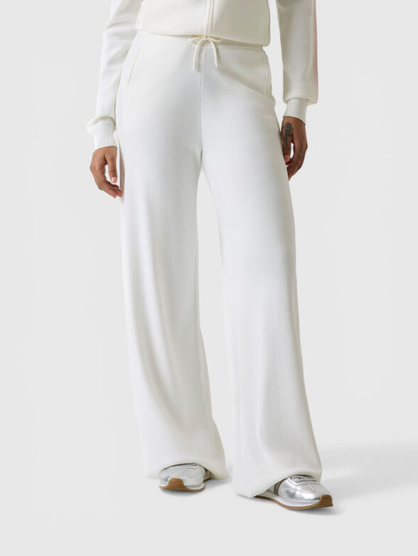 Sports trousers with embroidered logo - 1