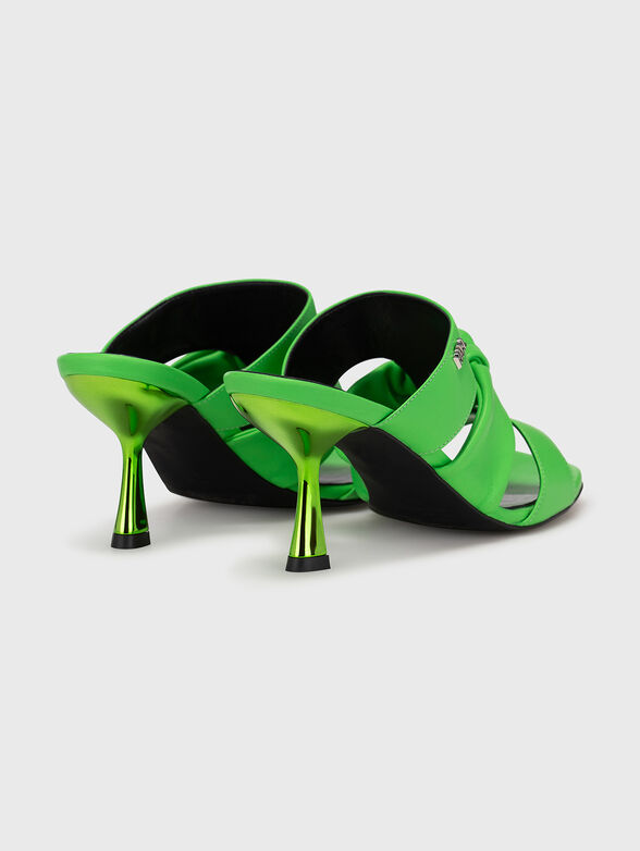 Black leather heeled sandals PANACHE - 3