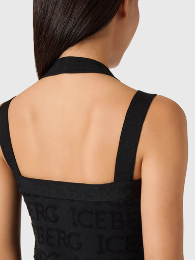 Knitted top with embossed logo lettering - 4