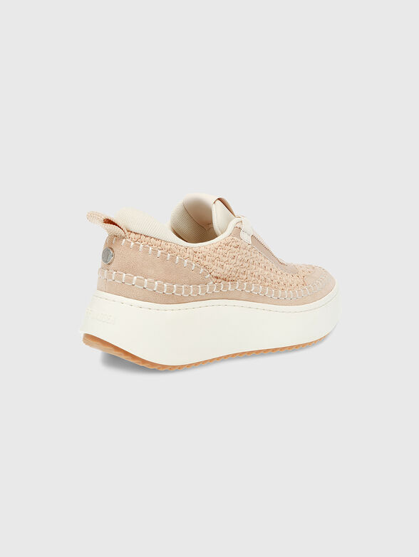 DOUBLETAKE sneaker in beige on platform - 3