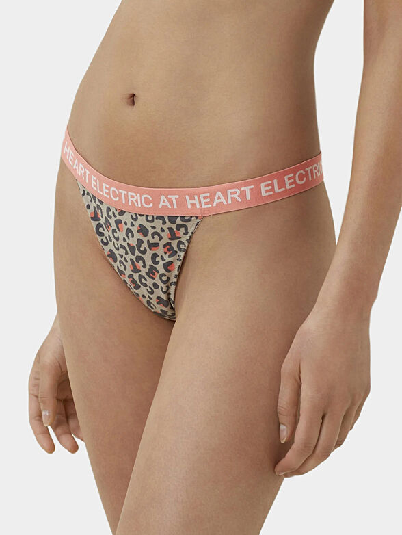 ELETTRA LAMBORGHINI G-string with animal print - 1