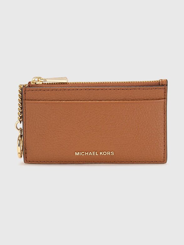 Leather cardholder with zip - 1