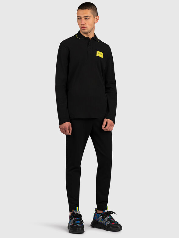Polo shirt with long sleeves and logo detail - 4