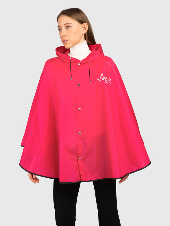 Black raincoat with contrast logo - 1