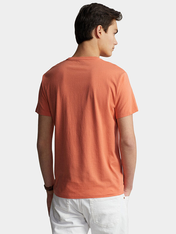 T-shirt in orange with contrast logo embroidery - 2