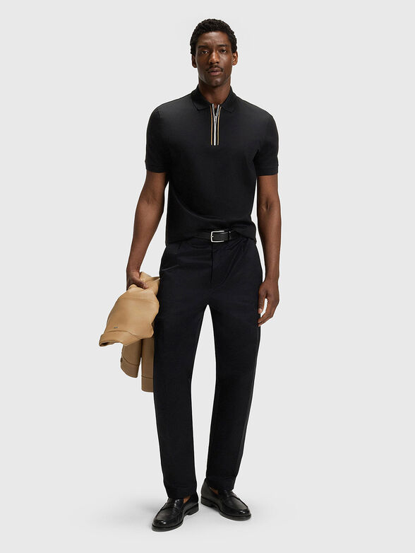 Cotton polo shirt with logo - 2