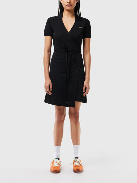 Black piqu&eacute; dress 