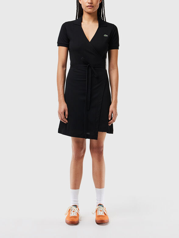 Black piqu&eacute; dress  - 1