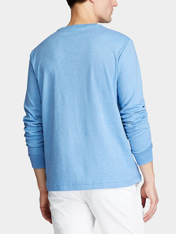 Blue blouse with logo embroidery - 4