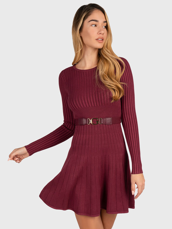 guess burgundy dress Wine Red Ruched A-Line Midi Dress & Reviews - Wine Red - Dresses