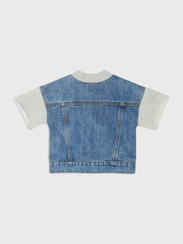 SFOGLIB sweatshirt with jersey and denim - 2