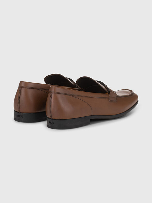 Brown leather loafers  - 2